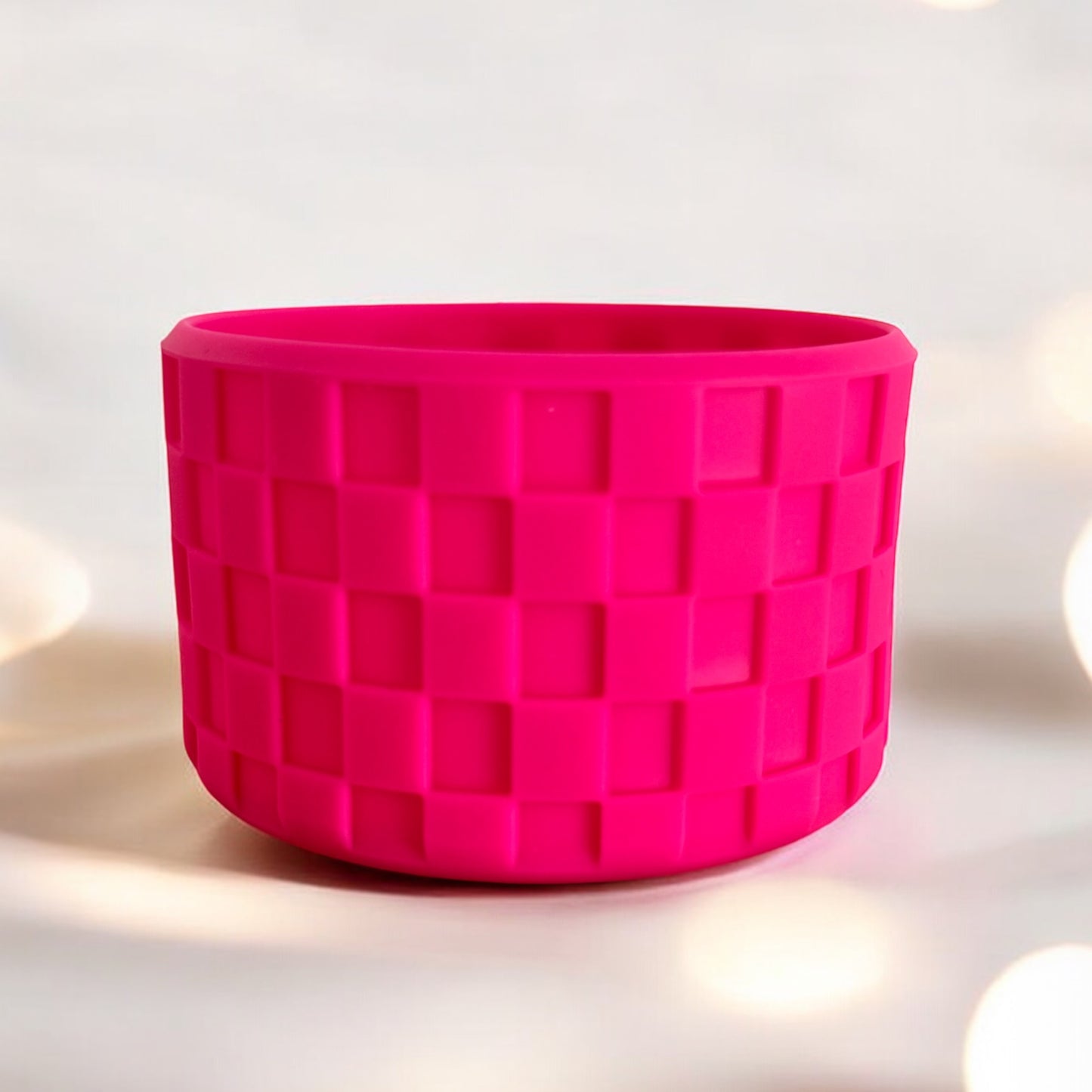 Raspberry Vibes Checkers | Silicone Tumbler Boot