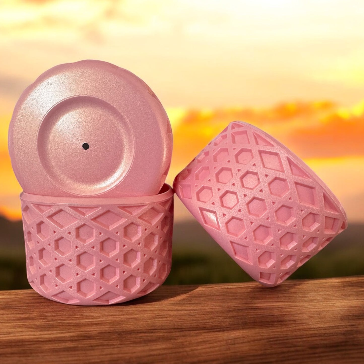 Blush Pearl | Waffle | Silicone Tumbler Boot