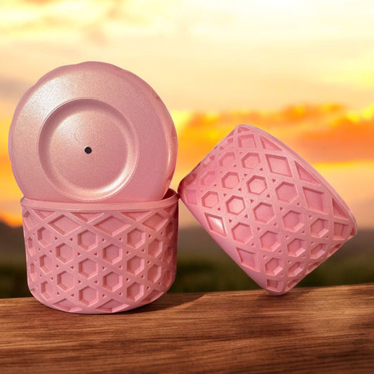 Blush Pearl Waffle | Silicone Tumbler Boot