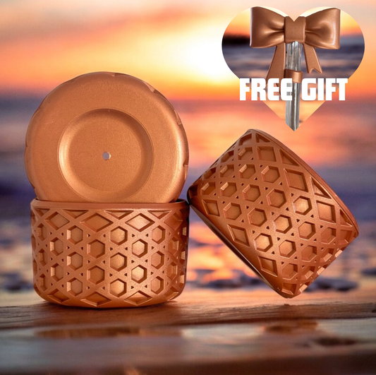 Bronze Magnolia | Waffle | Silicone Tumbler Boot