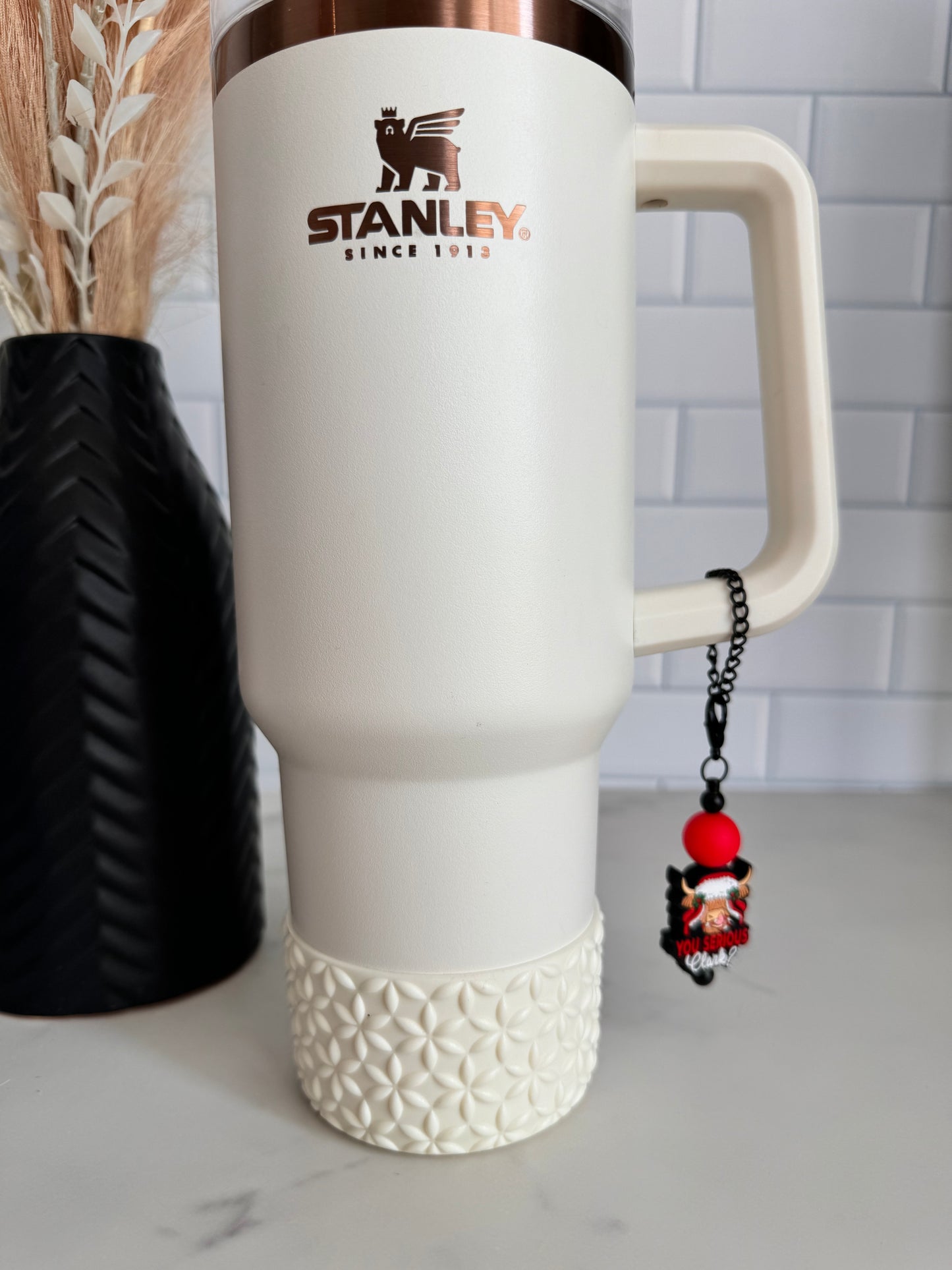 Cream Shimmer | Flora | Silicone Tumbler Boot