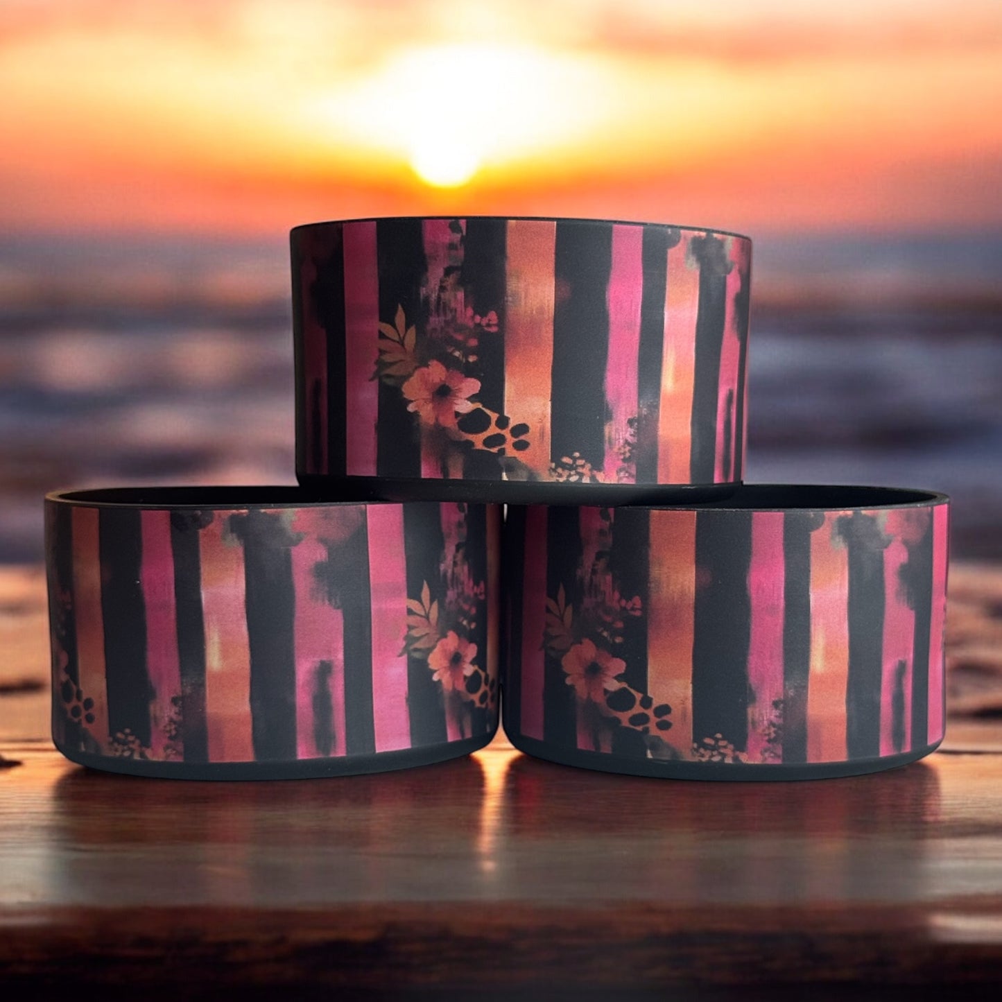 Sunset Stripes | Silicone Tumbler Boot