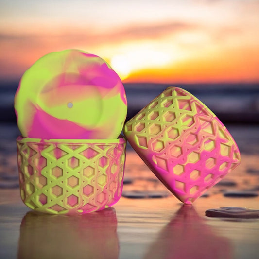 Vivid Violet & Lime | Waffle | Silicone Tumbler Boot