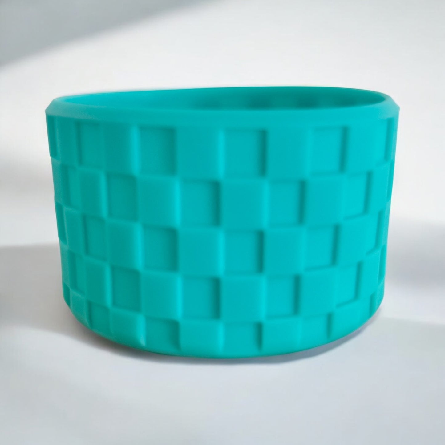 Teal Checkers | Silicone Tumbler Boot