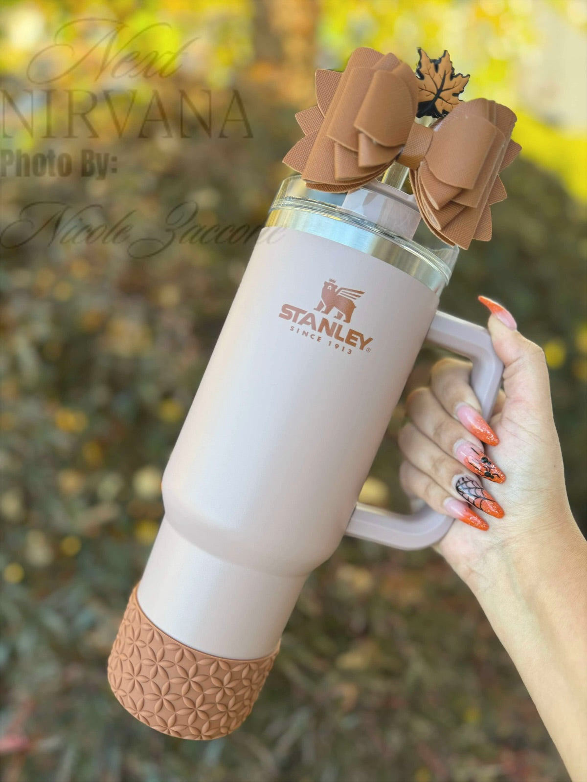 Strawflower Logo Matte | Flora | Silicone Tumbler Boot