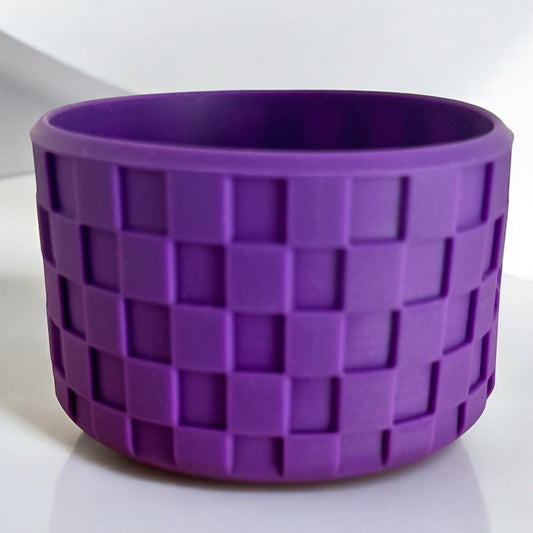 Deep Purple Checkers | Silicone Tumbler Boot