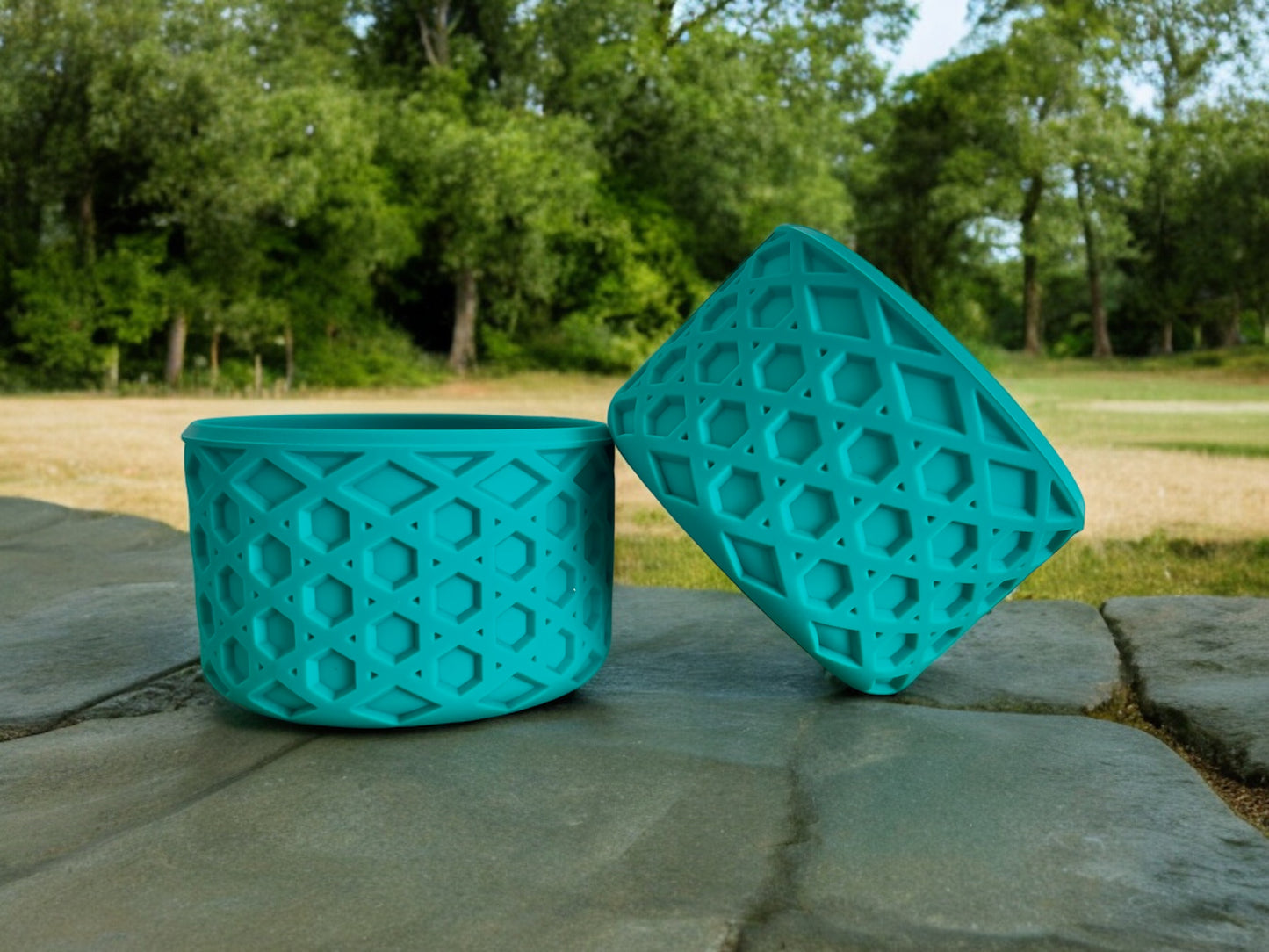 Teal Waffle | Silicone Tumbler Boot