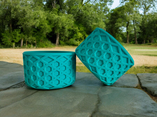 Teal Waffle | Silicone Tumbler Boot