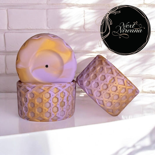 Happy Thoughts & Gold | Lavender | Waffle | Silicone Tumbler Boot