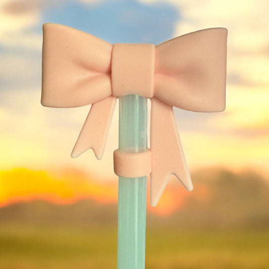 3D Blush Bow | Straw Topper 10mm