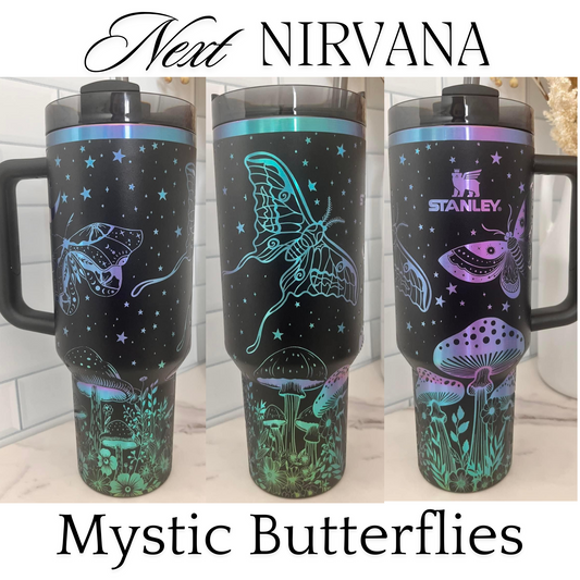 Engraved Tumbler - Mystic Butterflies