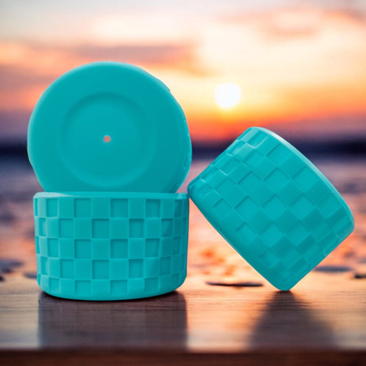 Teal Checkers | Silicone Tumbler Boot