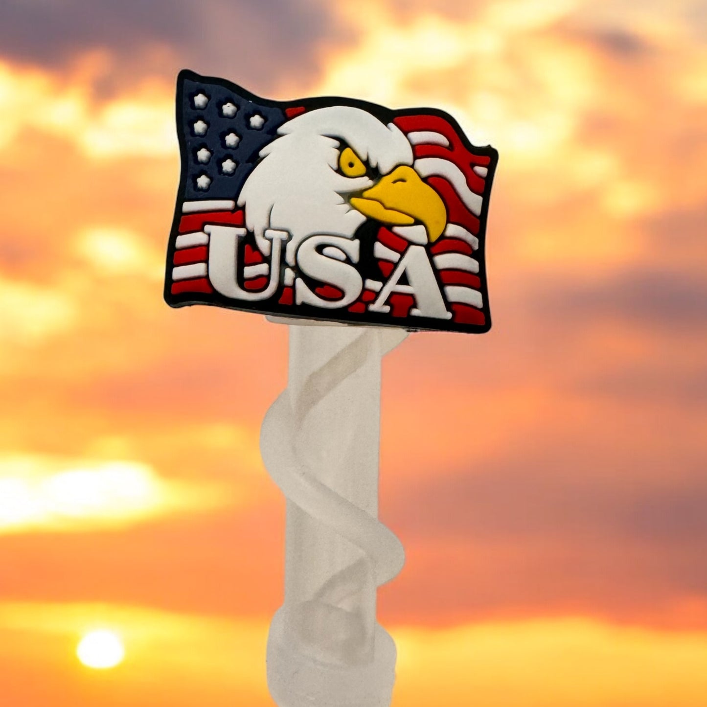 Patriotic Eagle | Straw Topper 10mm