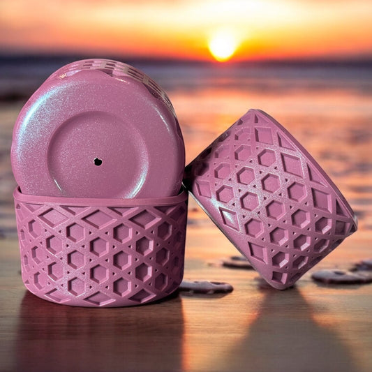 Mauve Shimmer | Waffle | Silicone Tumbler Boot