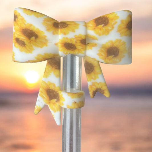 3D Sunflower Bow | Straw Topper 10mm