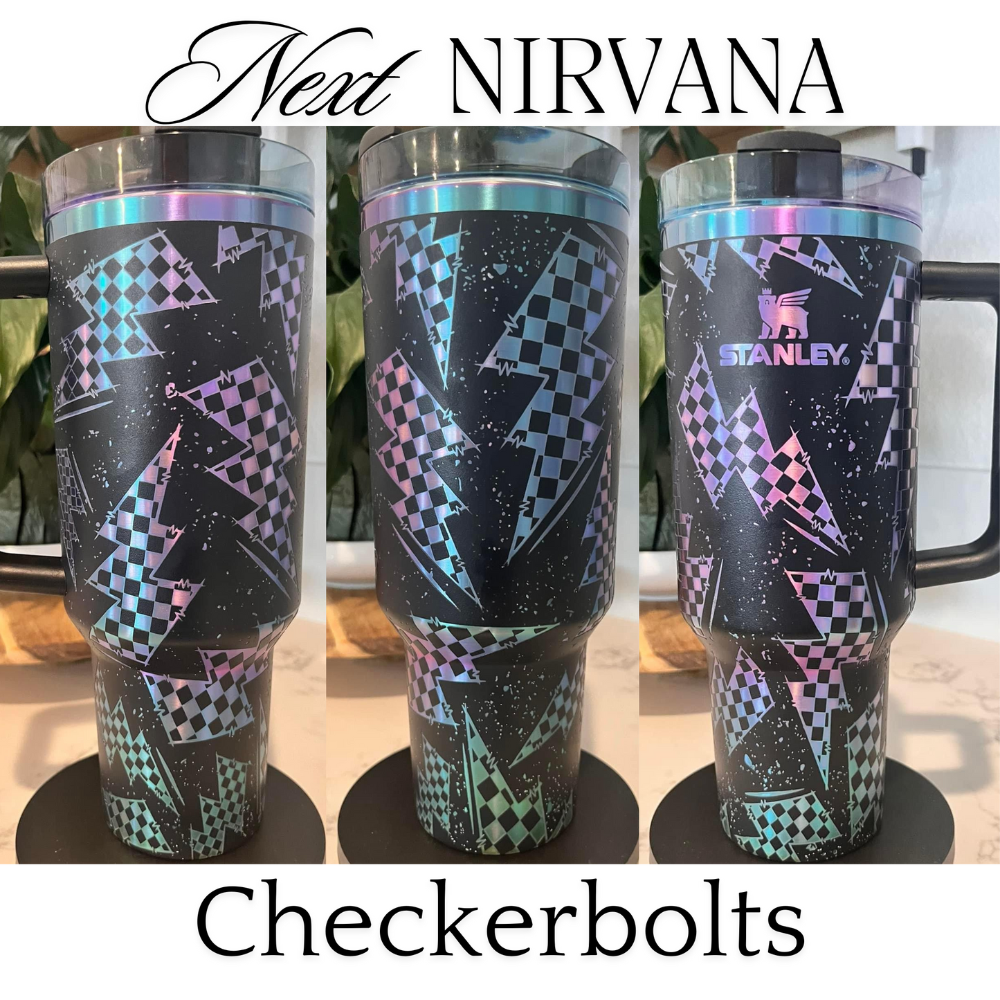 Engraved Tumbler - Checkerbolts