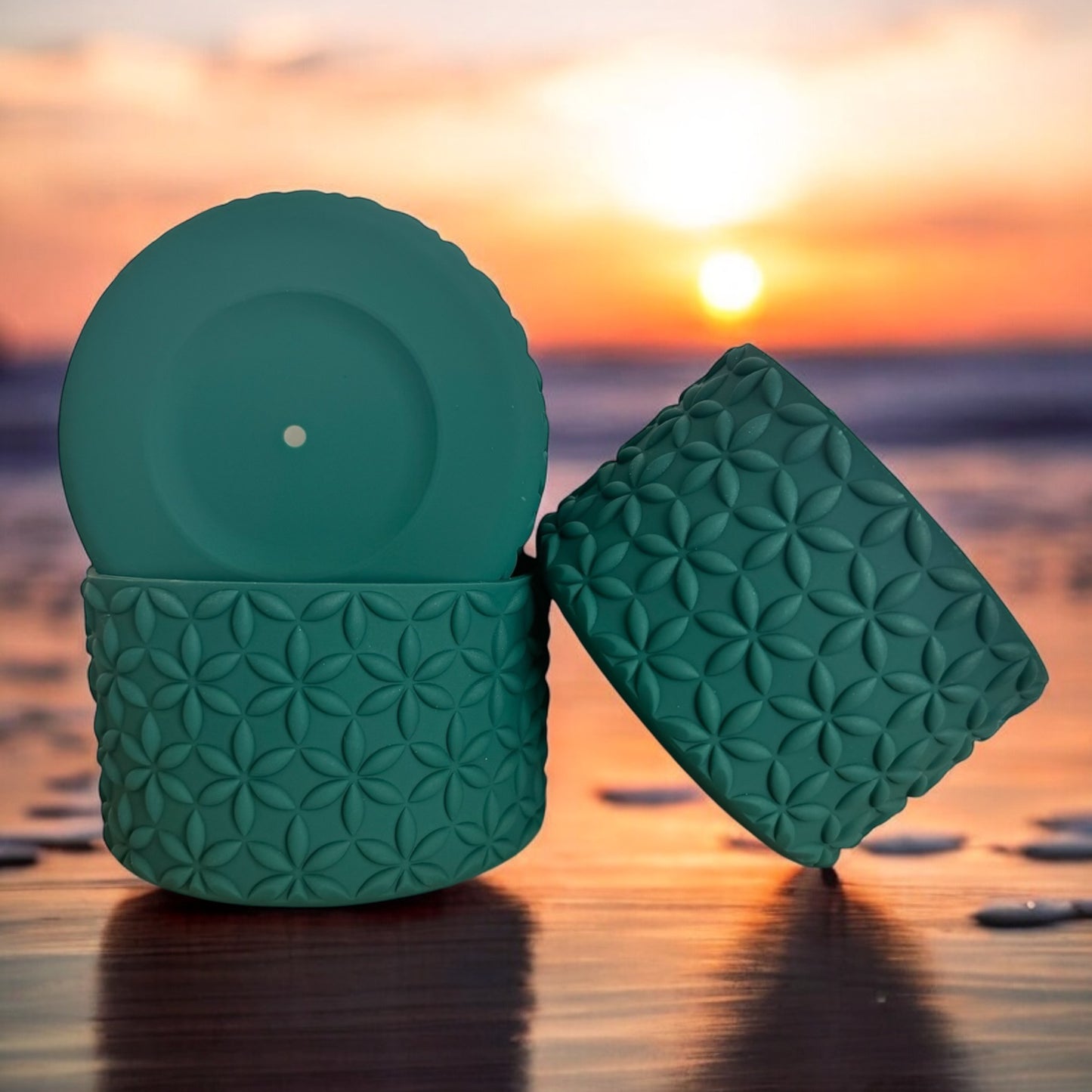 Hammertone Green Matte | Flora | Silicone Tumbler Boot