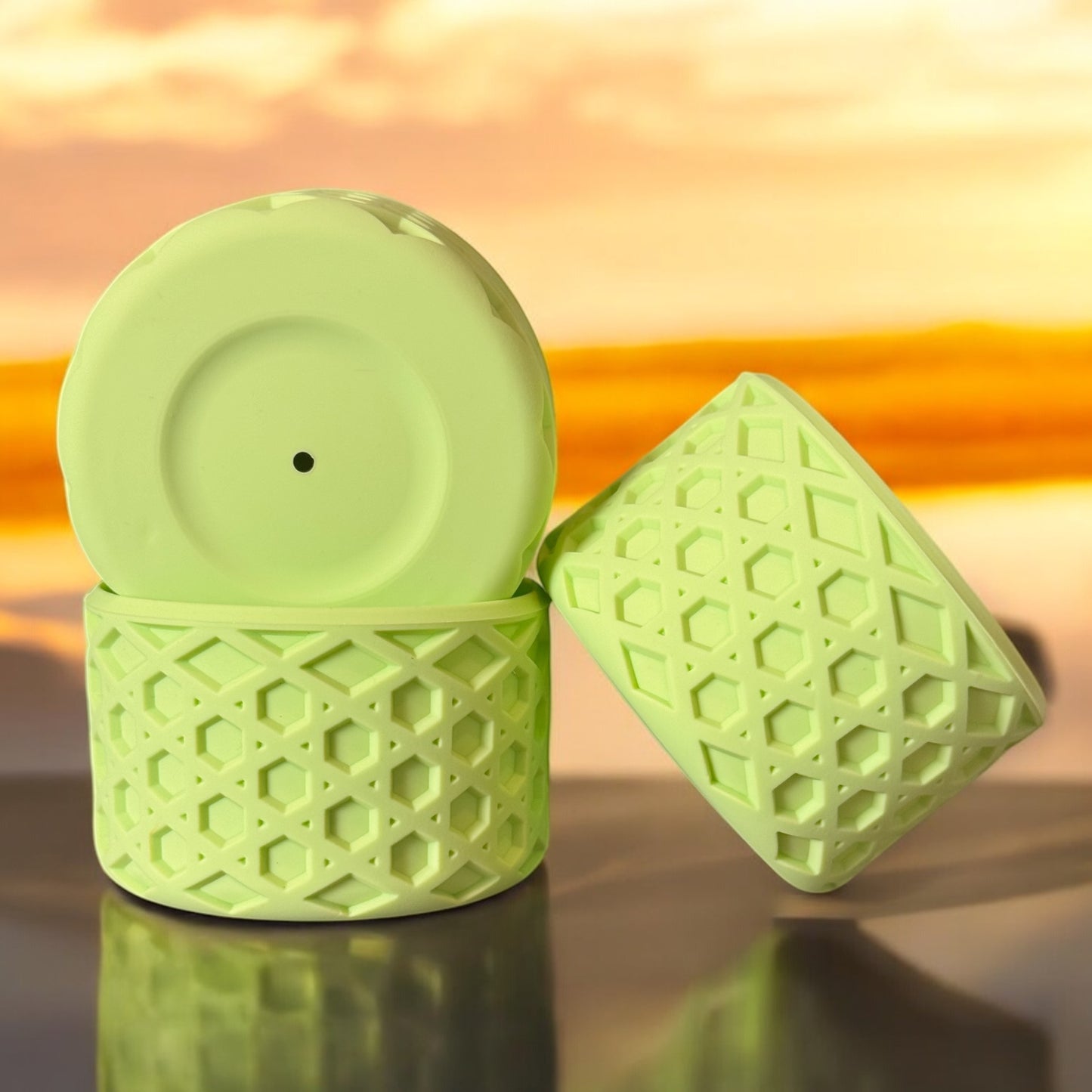 Pale Lime | Waffle | Silicone Tumbler Boot