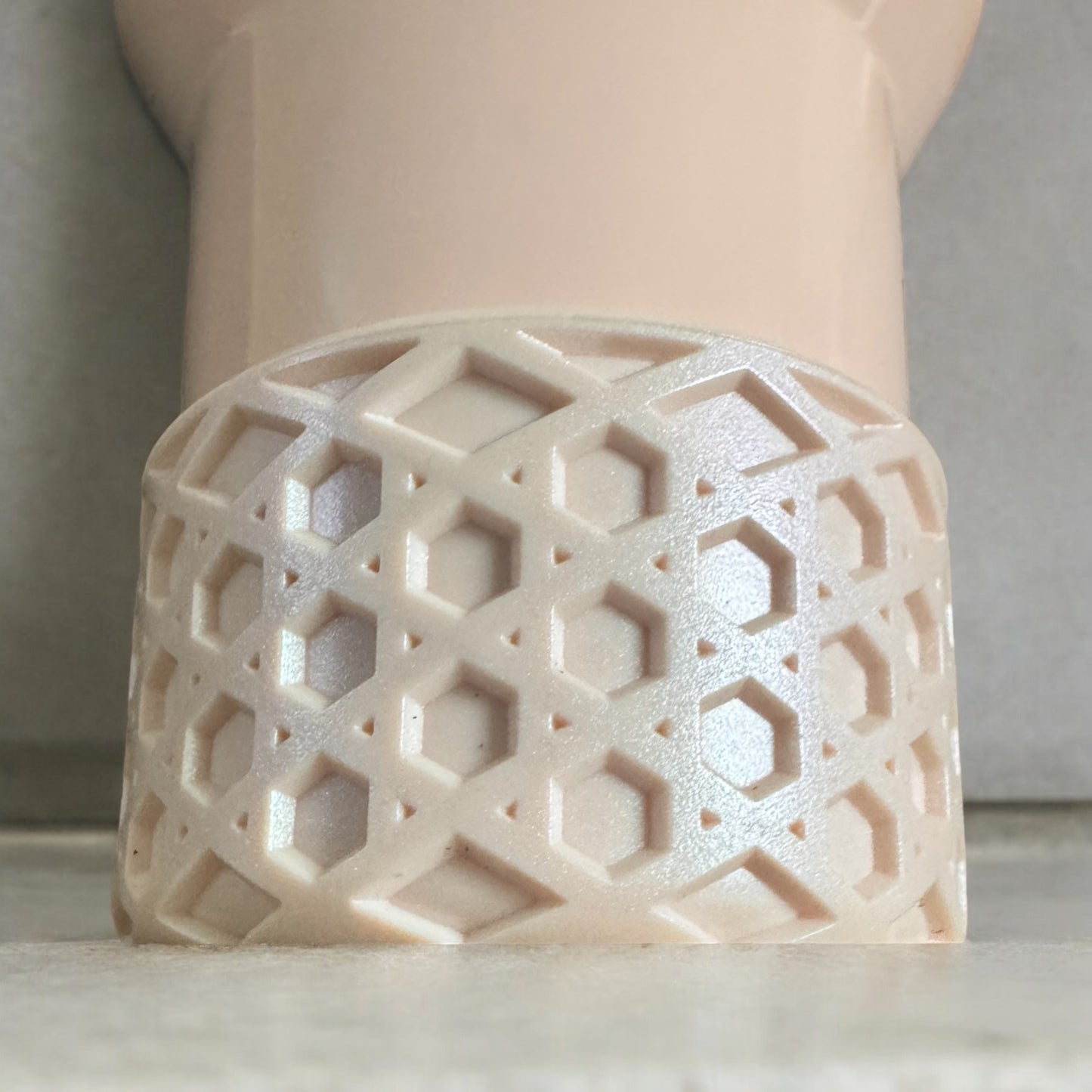 Pale Peach Shimmer Waffle | Silicone Tumbler Boot