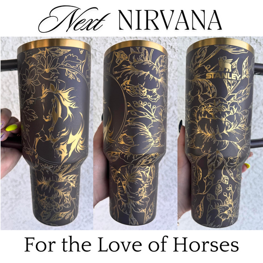 Engraved Tumbler - For The Love of Horses