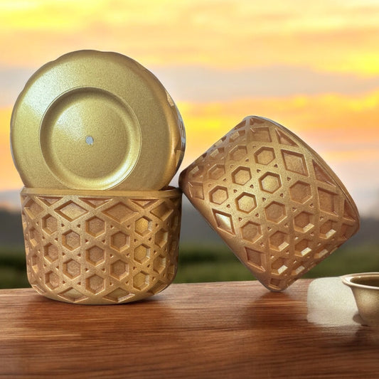 Metallic Gold Waffle | Silicone Tumbler Boot