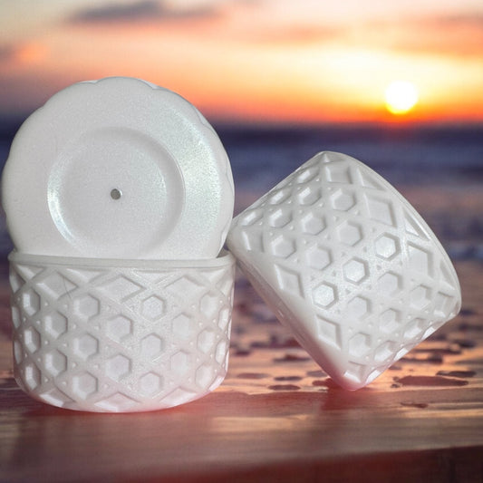 White Shimmer | Waffle | Silicone Tumbler Boot