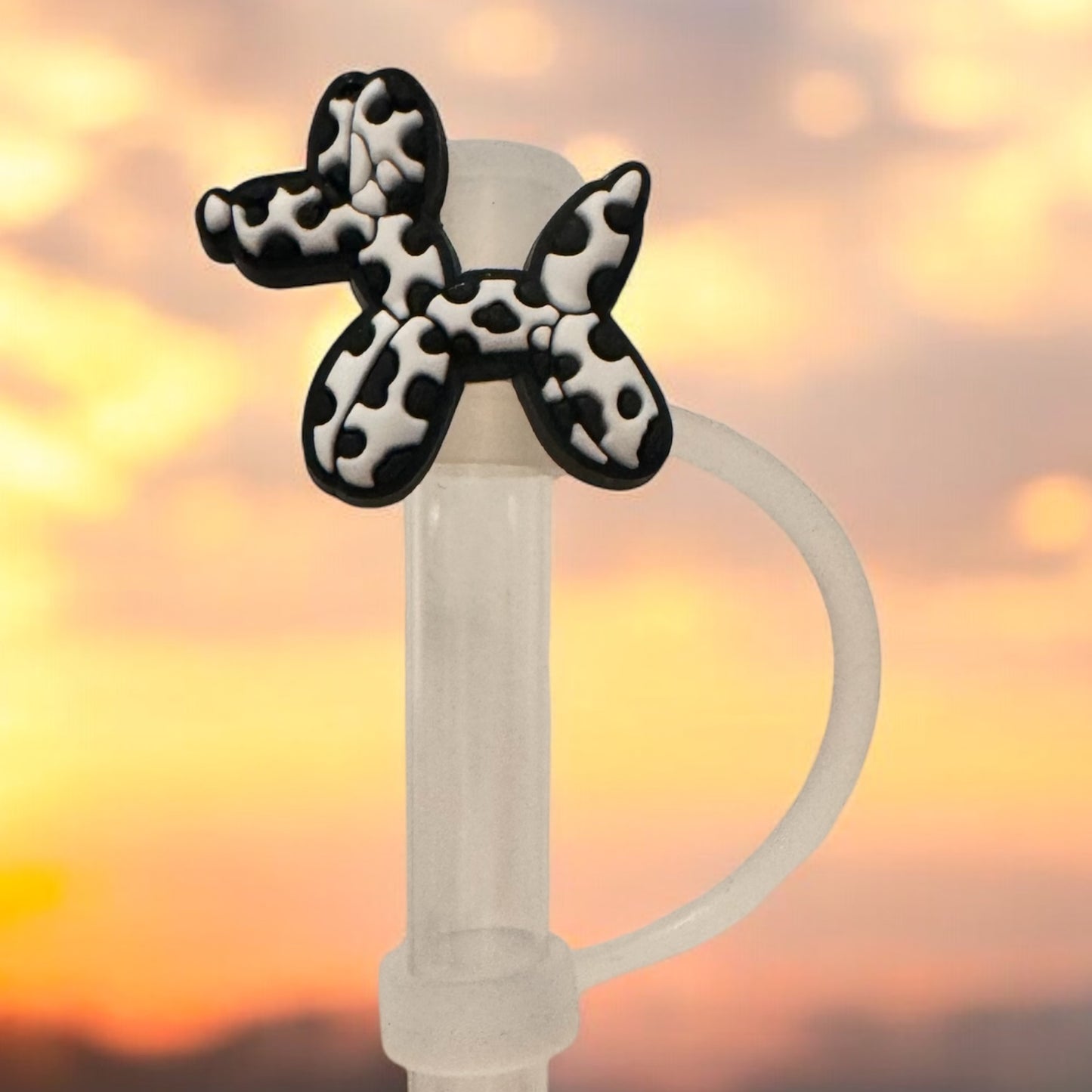 Cowprint Balloon Dog | Straw Topper 10mm