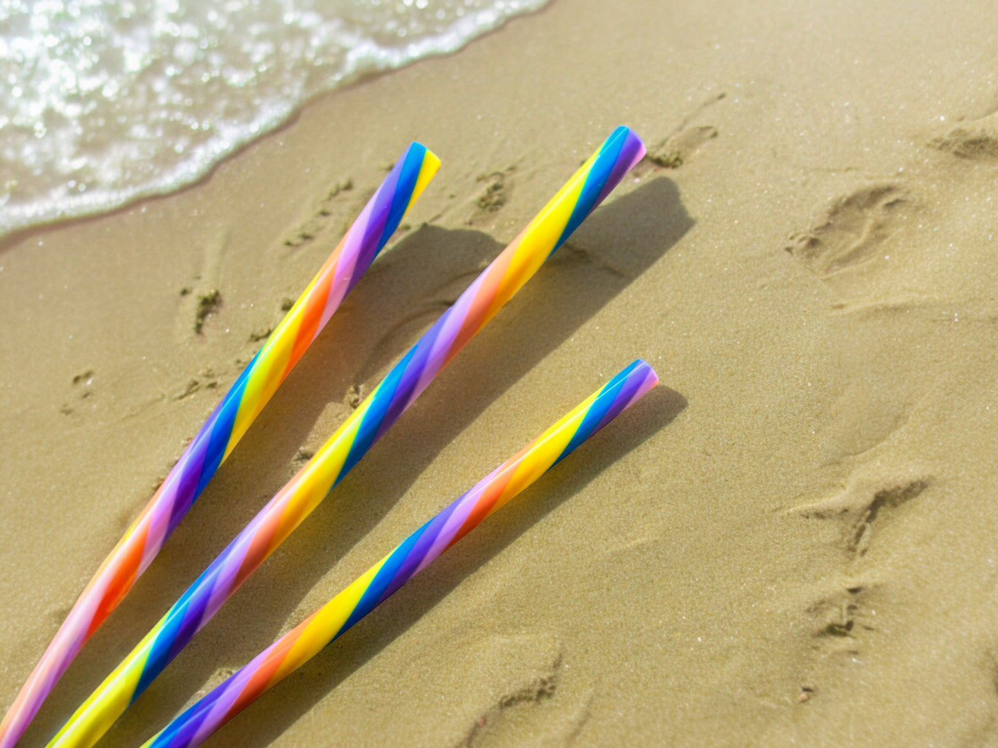 Bright Rainbow Swirl Straw | 40oz Tumbler | Wide Fit