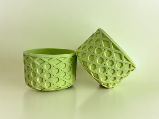 Pale Lime Waffle | Silicone Tumbler Boot