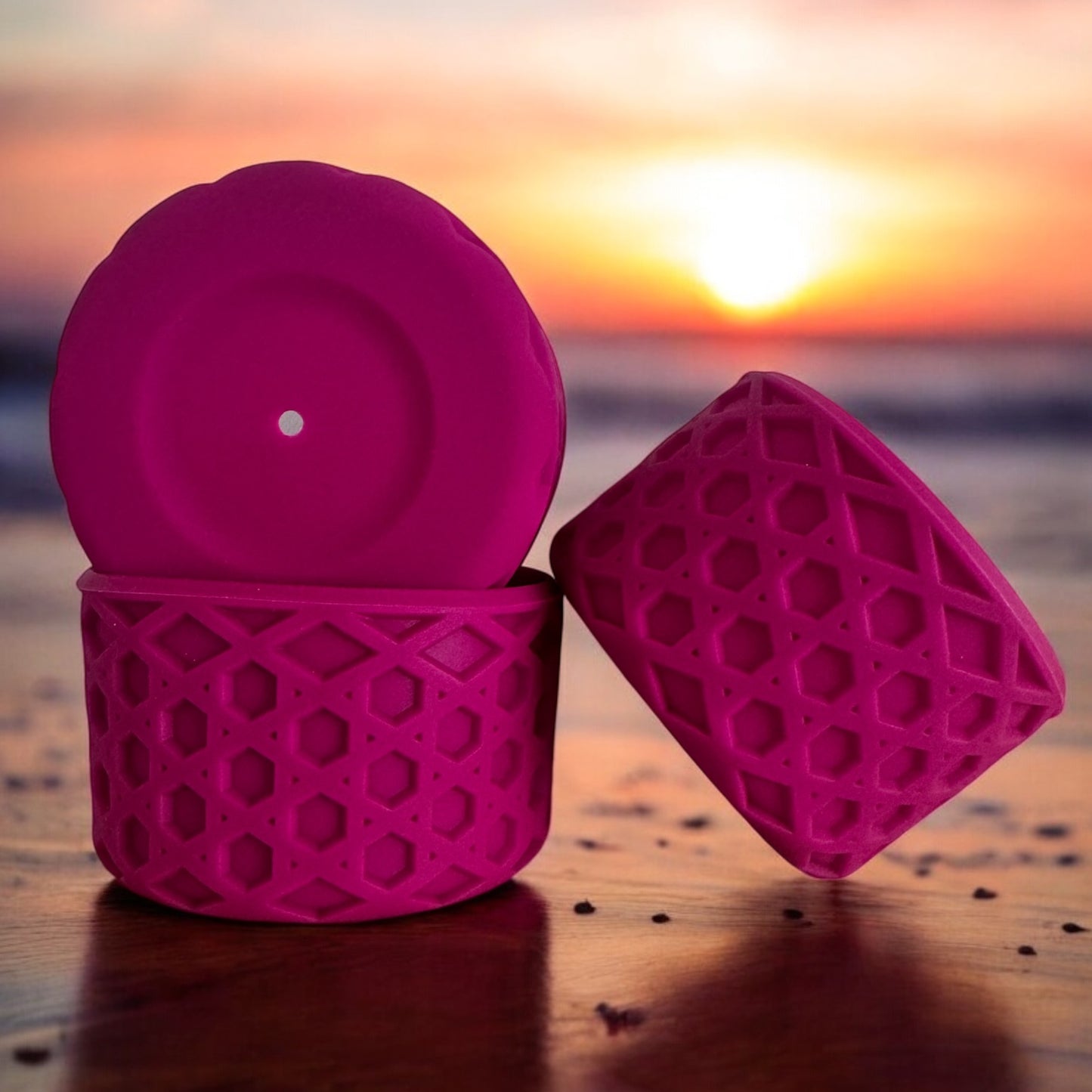 Fuchsia | Waffle | Silicone Tumbler Boot