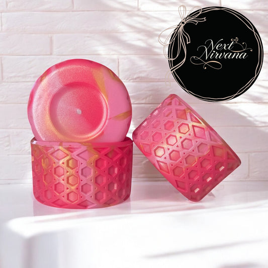 Pink Parade & Gold | WAFFLE | Silicone Tumbler Boot