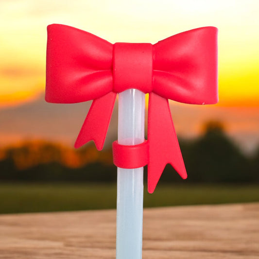 3D Red Bow | Straw Topper 10mm