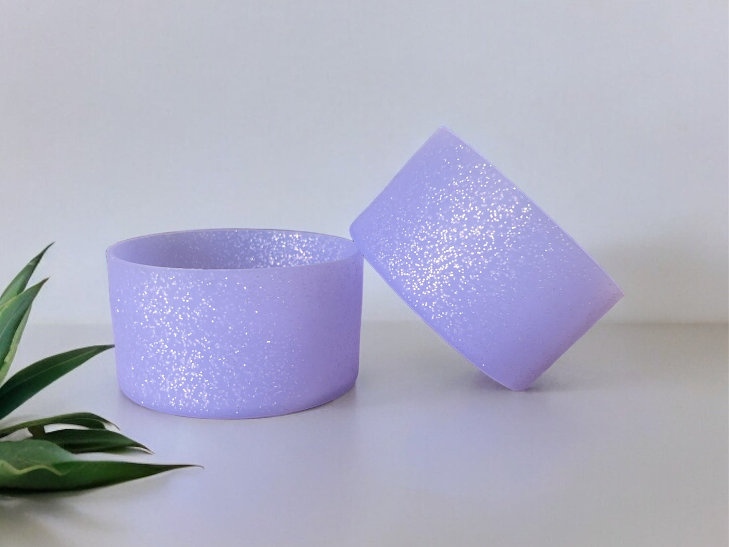 Lavender Glitter | Silicone Tumbler Boot