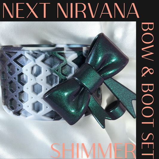 Mermaid | White | WAFFLE | 3D Bow & Boot Set