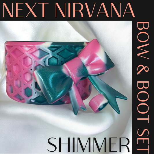Cabana Queen | Shimmer | WAFFLE | 3D Bow & Boot Set
