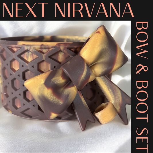 Chocolate Gold | WAFFLE | 3D Bow & Boot Set