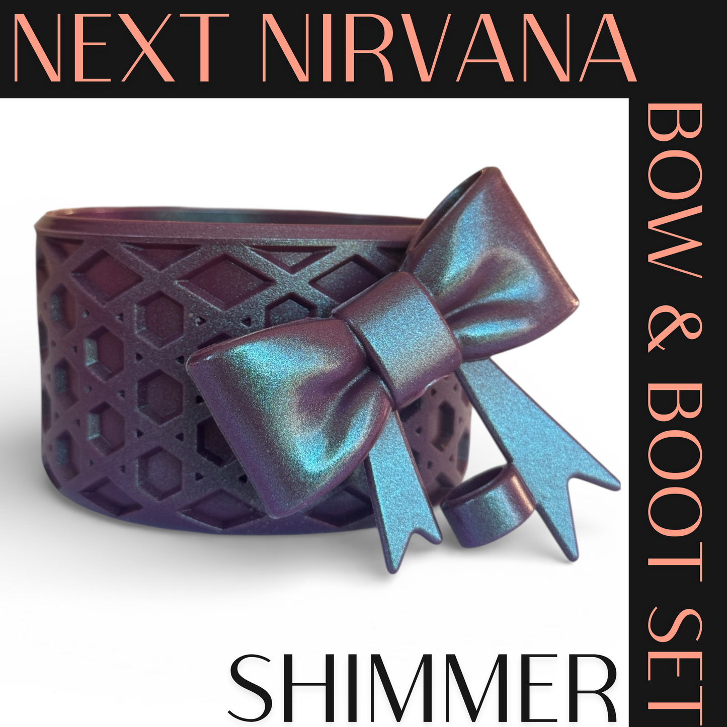 Ember After Dark | Shimmer | WAFFLE | 3D Bow & Boot Set