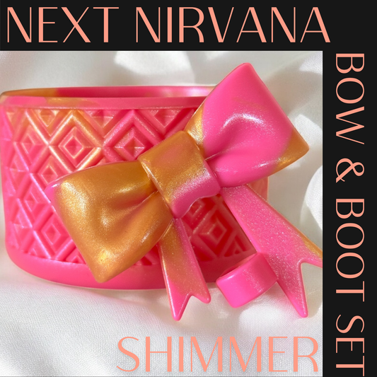 Glinda | Gold | DIAMONDS | 3D Bow & Boot Set