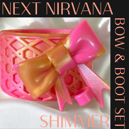 Glinda | Gold | WAFFLE | 3D Bow & Boot Set