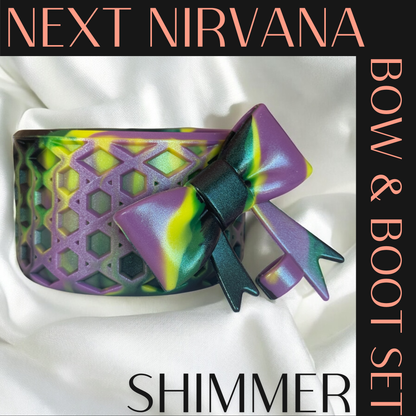 Hex and Flex | Shimmer | WAFFLE | 3D Bow & Boot Set