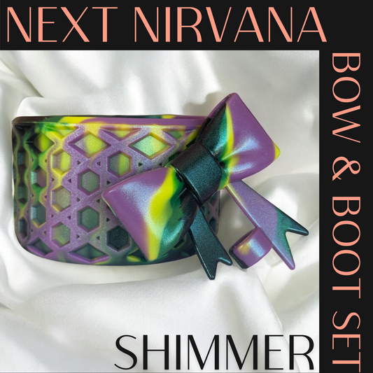 Hex and Flex | Shimmer | WAFFLE | 3D Bow & Boot Set