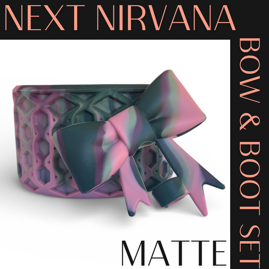 Midnight Rose | Matte | WAFFLE | 3D Bow & Boot Set