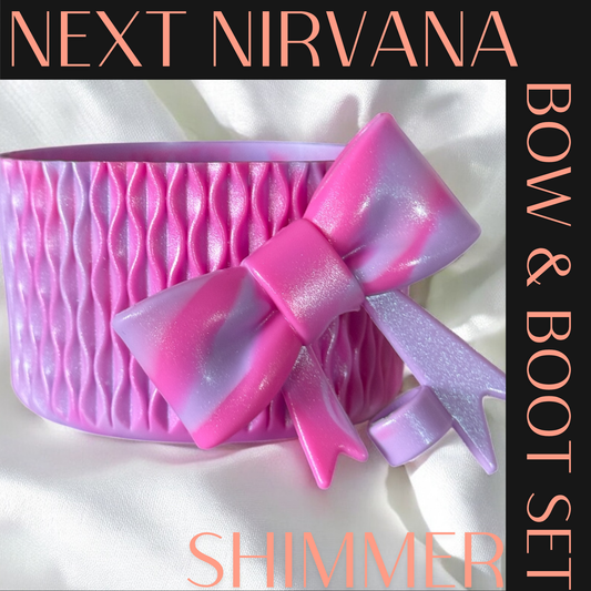 Lavender & Pink  | WAVES | 3D Bow & Boot Set
