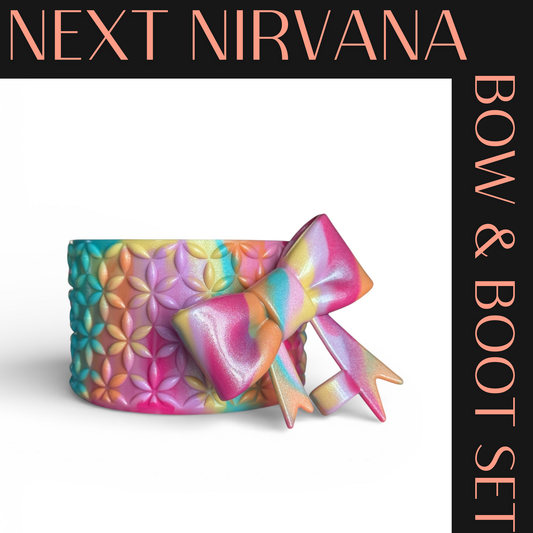 Summer Splash Shimmer | FLORA | 3D Bow & Boot Set