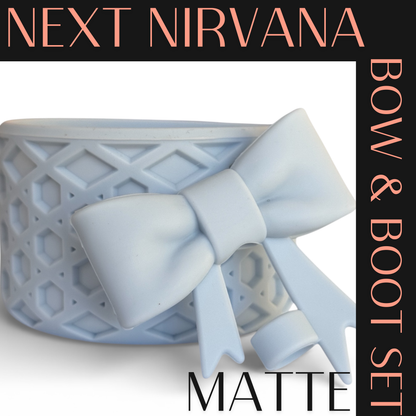 Something Blue | Matte | WAFFLE | 3D Bow & Boot Set