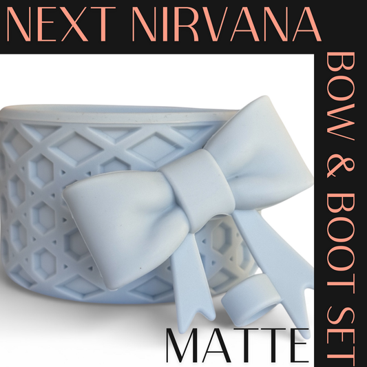 Something Blue | Matte | WAFFLE | 3D Bow & Boot Set