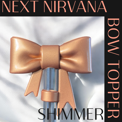 Bronze Magnolia Metallic | 3D Bow | Straw Topper 10mm