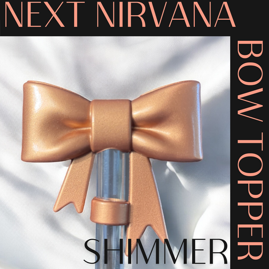 Bronze Magnolia Metallic | 3D Bow | Straw Topper 10mm