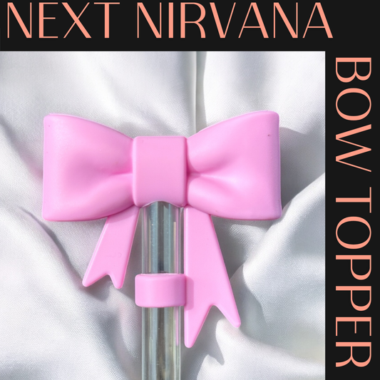 Bubblegum Matte | 3D Bow | Straw Topper 10mm