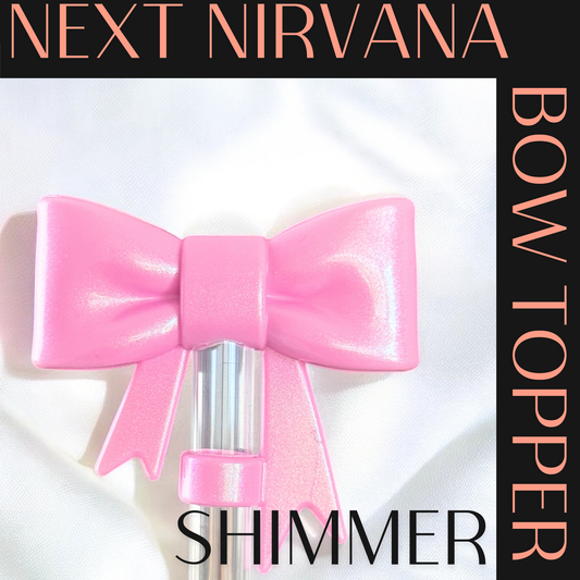 Bubblegum Shimmer | 3D Bow | Straw Topper 10mm